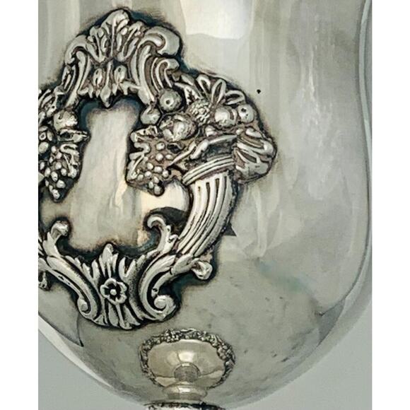 REED & BARTON King Francis Water Goblet 6-1/2" Silver Plate 1659 Chalice Cup GUC - Picture 8 of 8